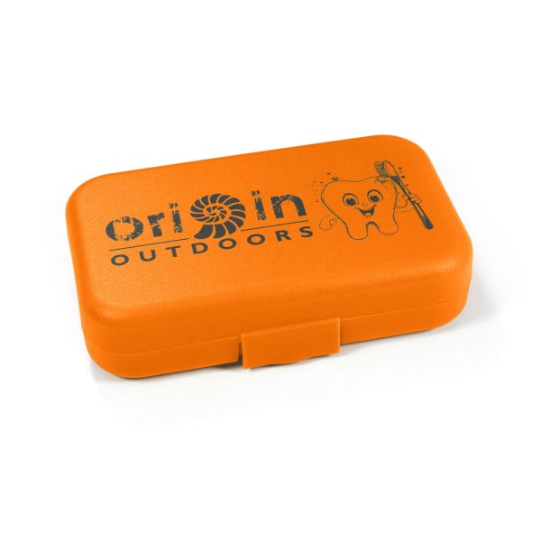 Dose Orange geschlossen Zahnputzset Travel von Origini Outdoors